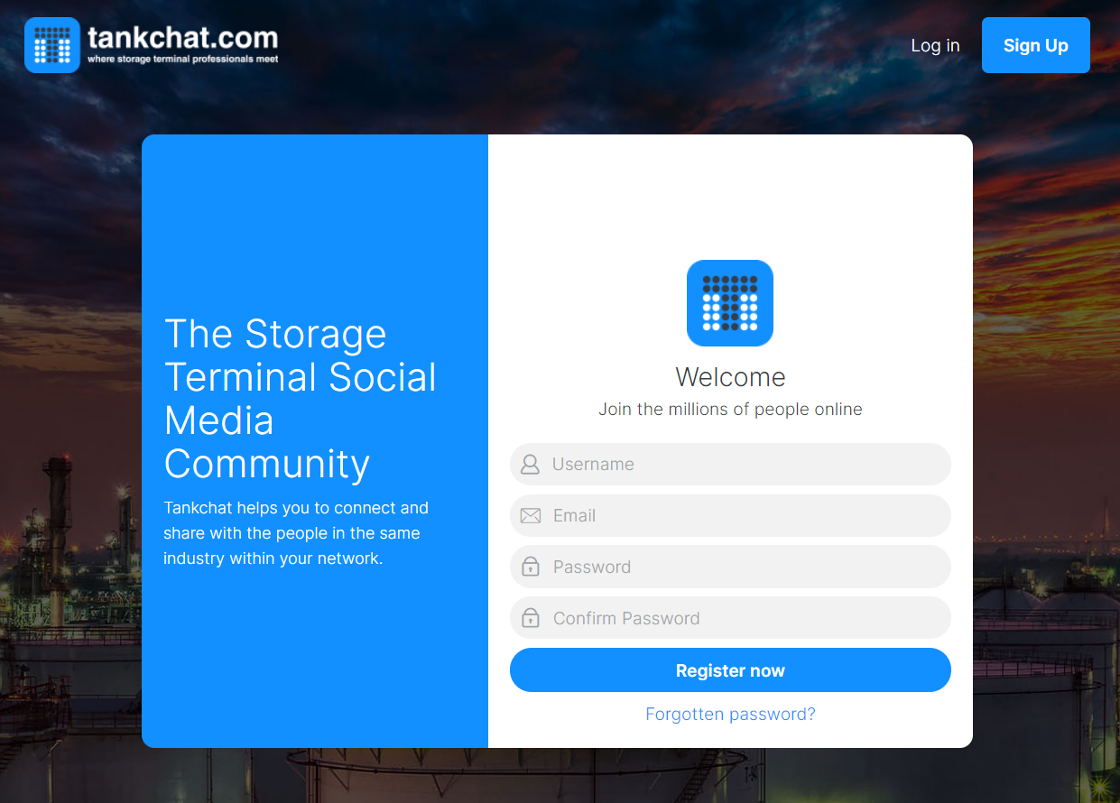 Tankchat Landing Page